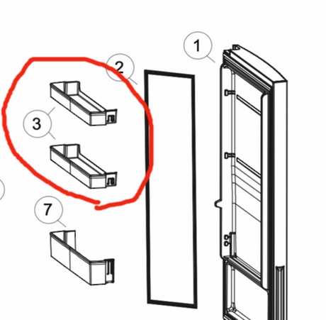 Haier Fridge Door Med Or Up Shelf
