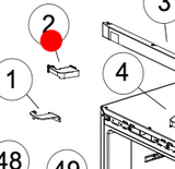 Fisher & Paykel  Haier Fridge Top  Hinge Cover Left side White HBM450WH1 HRF450BW2