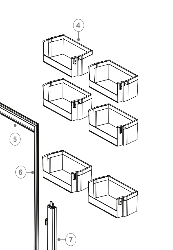 Haier Fridge Left Or Right Door Shelf Up Or Low Or Middle Door RF500QNUB1 RF500QNX1 RF500QNB1