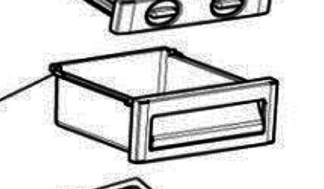 Haier Fridge Freezer Ice Storage Drawer HSBS582AW
