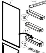 Hiaer Fridge Bottle Shelf Lowest Shelf HBM450SA1,