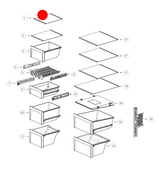 Fisher & Paykel Haier Freezer Side Shelf 1st from Top Switchzone HRF575XS HRF575Xc HRF575HS HRF575Hc