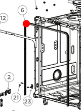 Fisher & Paykel Dishwasher Door Strip Sealing Door Around The Cabinet DW60UN2B2