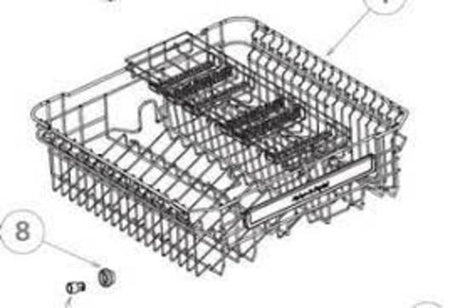 Haier Dishwasher Upper Basket HDW13G1W, HDW13G1X, DW60FEX1,