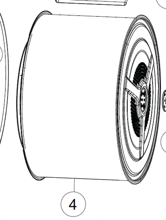 Fisher & Paykel Haier Dryer Drum Without