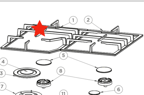 Haier Cooktop Trivet Left Hand HCG604WFCG3