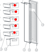 Robinhood Freezer Draw One of 6 standard size RHUFZ183W
