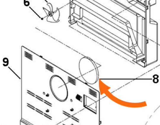 Haier Freezer Fan Cover HTMR480WH, HTMR480SS, 61010,