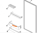 Haier Fridge 2ND Bottom Shelf On Fridge Door HRF-261FW, HRF-224FG NO LONGER AVAILABLE