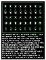 Oven Control Panel Decal Sticker Gas Flame Symbol Label WHITE on Black Appliances 44