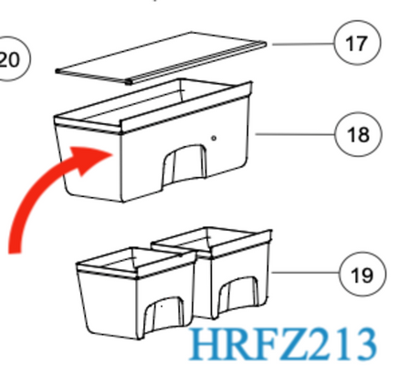 Haier Fridge Crisper Bin Shelf HRZ-241, HRFZ213-