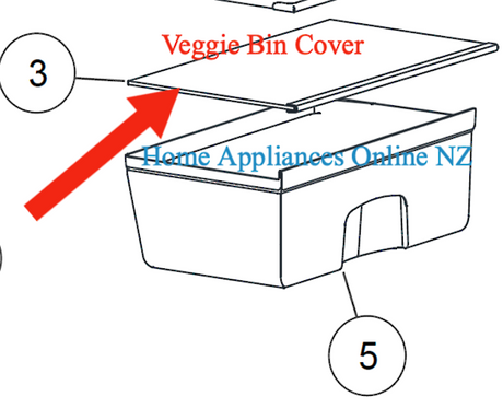 Haier Fridge Veggie Bin Cover HRB227W, HRB227S
