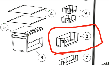 Haier Fridge Side Large Shelf On Door