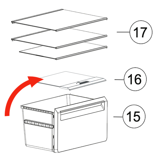 Haier Fridge Veggie Bin Cover HRF360TW3 Ha