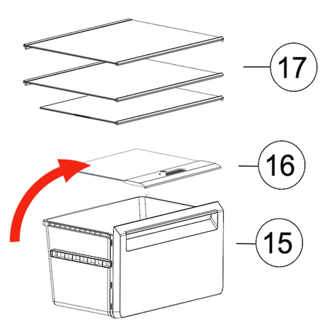 Haier Fridge Veggie Bin Cover HRF360TW3 Ha