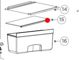 Haier Cover Glass Shelf For Top of Crisper Drawer Bin HRF130UW HRZ130 HRZ130SS