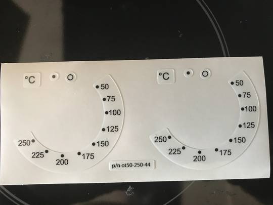 Oven Control Panel Decal Sticker Symbols Label 8