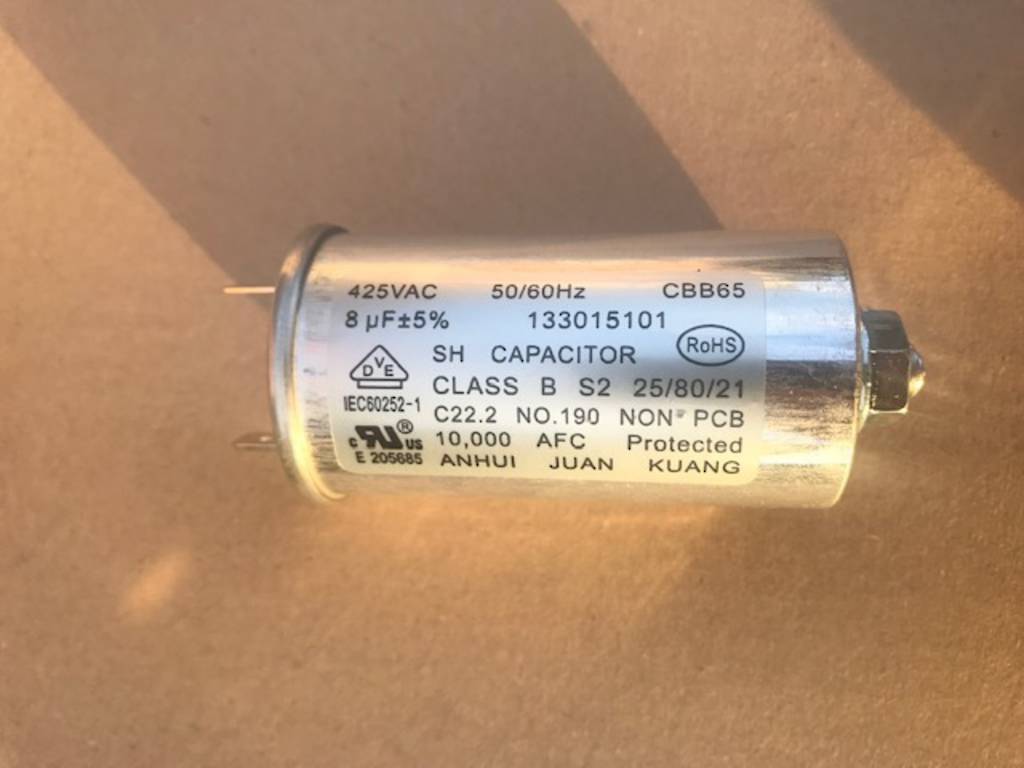 Westinghouse Simpson Electrolux Capacitor 8UF 400VAC- 450VAC 8UF