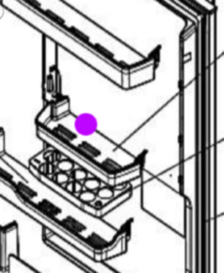 Mitsubishi Fridge Half Shelf MR-CX306EM-A-W MR-CX306EM-ST-W