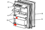 Mitsubishi Fridge Door Bottle Shlf Low Or