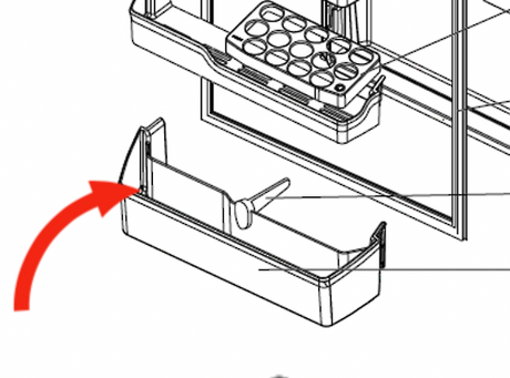Mitsubishi Fridge Shelf Bottle Shelf
