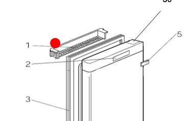 Mitsubishi Freezer Door Plastic Shelf Top U160 Series