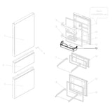 Mitsubishi Fridge Door Bottom Bottle Shelf CX370
