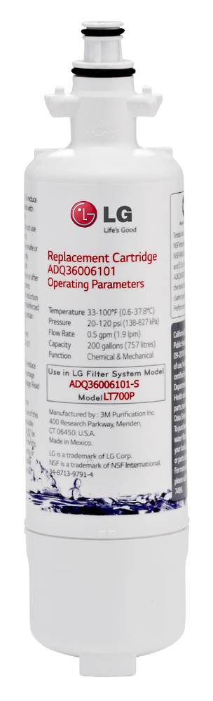 LG Fridge Water Filter Internal LT700P AGF80300702