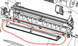 Mitsubishi Aircon Vane Lower Window MFZ-KA50VA, MFZFB50VA-A2
