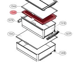 LG Fridge Veggie Bin Cover GB-335MBL. GB-335PL GB-W335MBL. GB-335W