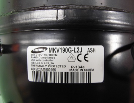 Samsung Fridge Compressor - MKV190GL2J/E01