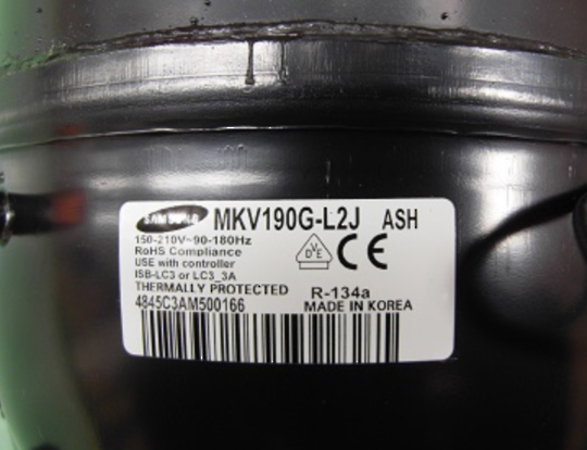 Samsung Fridge Compressor - MKV190GL2J/E01