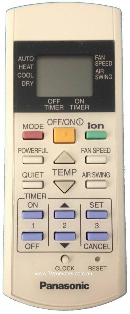 Panasonic Air Condition and Heat Pump Remoter Controller CS-W7DKR CS-W9DKR, CSW7DKR, CSW9DKR, CSW12DKR, CSW15DKR, CUW7DKR, CUW9