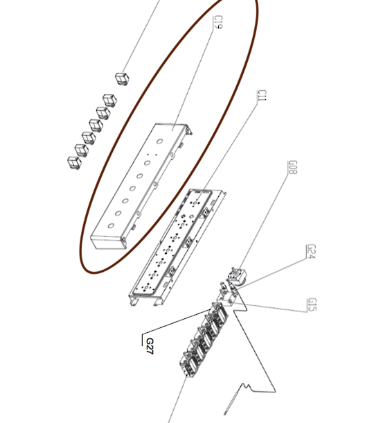 Omega Everdure Oven Control Panel OF6062WZ, UFEW66