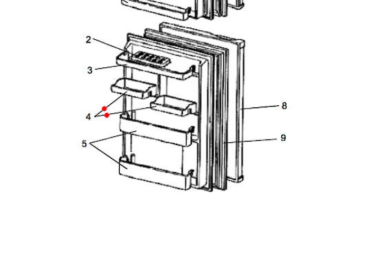 Mitsubishi Fridge MR-260G Small Shelf Side Toside , 260G, MR-260G-ST-A