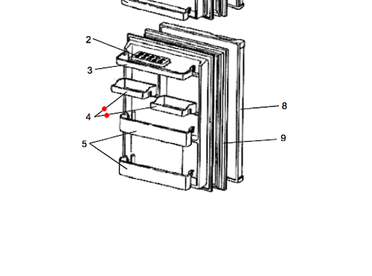 Mitsubishi Fridge MR-260S Small Shelf Right Or Left Side