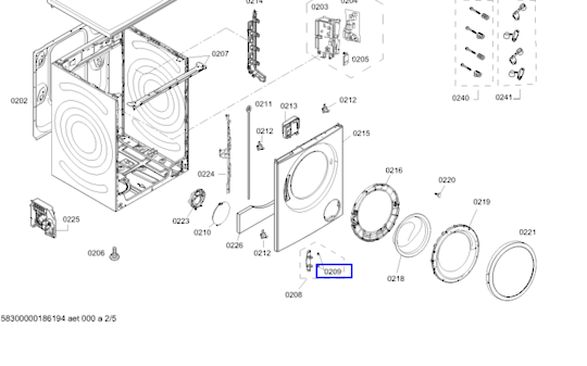 Bosch Simense Washing Machine Door Hinge Bushing