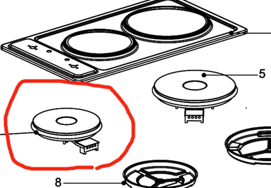 Classique Cooktop Solid Rapid Element Small CLE32SS, CLE32SS.1