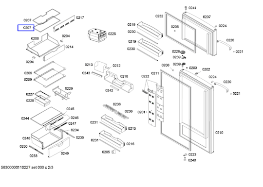 Bosch Freezer Shelf KSU405916W