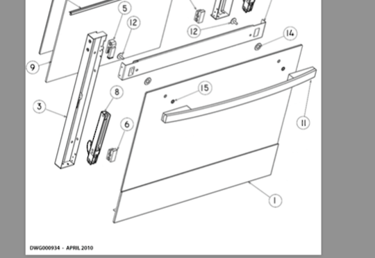 Fisher Paykel Oven Door Glass Outer External OB60SCMX1,OB60SCEX1, OB60SDTX1, OB60SVMX1, OR60SDBSX1, OR60SDBGX1, ORSDBGX1, OB60BD