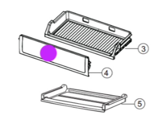 Samsung Fridge Chill Shelf Cover Fresh Room