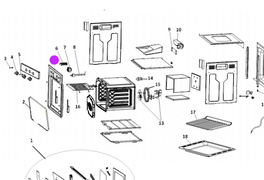 Robinhood Oven Selector Switch Function Switch OBC605K57SS