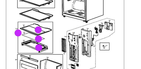 Samsung Fridge Glass Shelf Cover Veggie Bin SR367NW, SR394NW