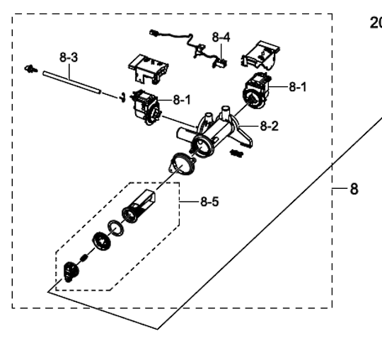 Samsung Washing Machine Assy Pump Drain WF1104XAC/XSA, WF1104XBC