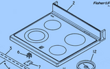Fisher Paykel Shacklock Freestanding Oven Top Glass Ceramic Old RA610, *** No Longer Available****