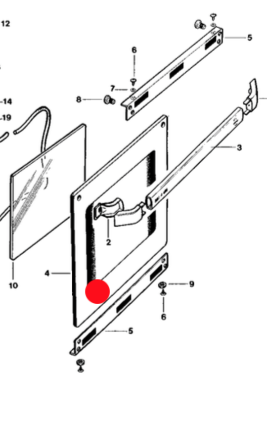 Fisher Paykel Oven Door Outer Glass RA610PAW, RA610MAD, RA610MTWS, RA610MADS, RA610MAWS, RA610MAD, RA610MEDS, RA610MEWS, ***2985