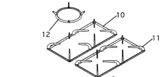 Fisher Paykel Oven Cooktop Wok Burner Pot Stand GC600WFC, GC600, CG602WFC, CG602WFC, CG902WFS, GC600WFC, GC9002WFC, **0303P. 530