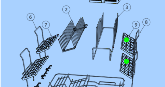 Fisher Paykel Dishdraw Dish Draw Glass Holder Right Side DD60DAW8, DD60DAX8, DD60DAW9, DD60DAX9, DD60DCW9, DD60DCX9, DD60SAX9, D