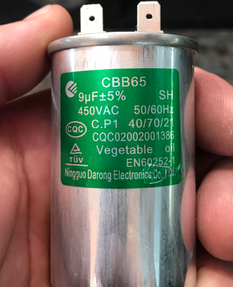Dryer Capacitor 9UF, 9MF CL7DRY, BVD50