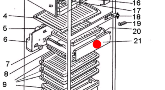 Mitsubishi Fridge Chiller Door MR-385B-A MR-385BL-A MR-420B-A MR-455B-A, ***Nla***
